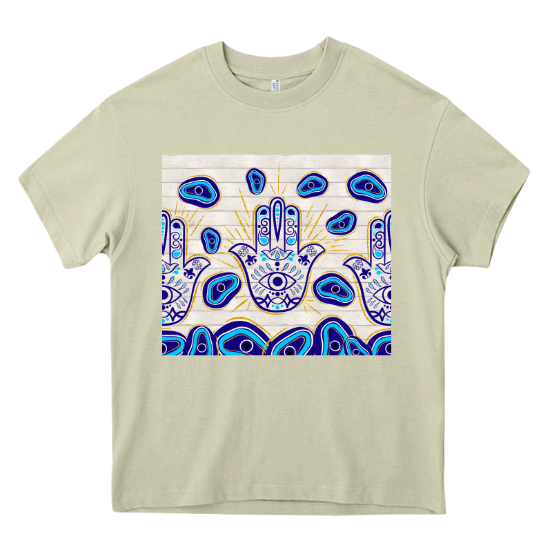 Evil Eyes With White Wooden Pattern Heavy Core Tee by TumblerDesignByShophia | Teevron