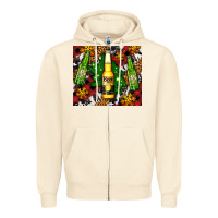 Sandshell beer bottles with golden snow Zipper Hoodie - AdoDesignShop