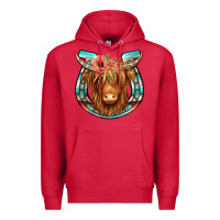 Cardinal highland cow serape floral headband horseshoe Premium Hoodie - Jasminsmagicworld