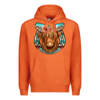 Carrot highland cow serape floral headband horseshoe Premium Hoodie - Jasminsmagicworld