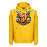 Lemon highland cow serape floral headband horseshoe Premium Hoodie - Jasminsmagicworld