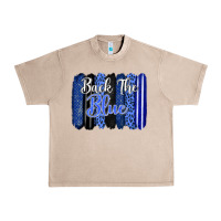 Back The Blue Brushstrokes Urban Heavy Tee | Teevron