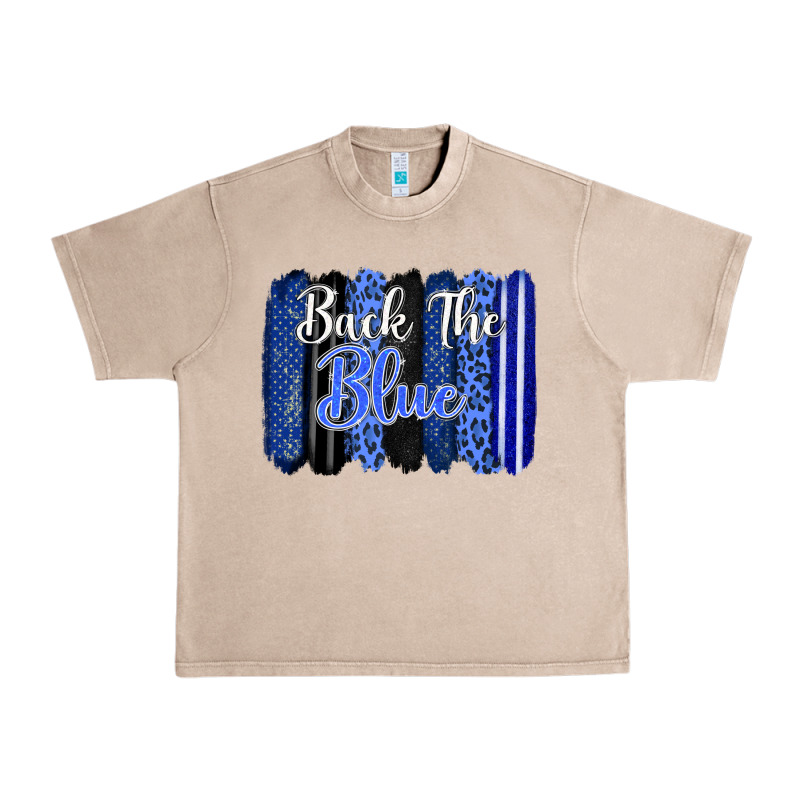 Back The Blue Brushstrokes Urban Heavy Tee by FaDigitalArtStudio | Teevron