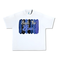 White Back the blue brushstrokes Urban Heavy Tee - FaDigitalArtStudio