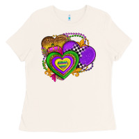 Bone mardi gras heart olivia Ladies Tee - OliviaCreatesArt