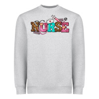 Heather Grey nurse with nurse element Heavyweight Sweatshirt - AdoDesignShop