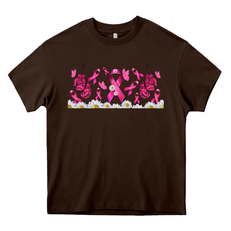 Cancer Ribbon With Daisy Heavy Core Tee by TumblerDesignByShophia | Teevron
