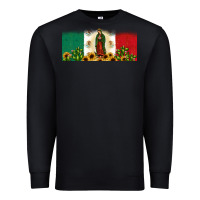 Black lady of guadalupe mexican flag Premium Sweatshirt - JahusDesignShop