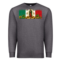 Lady Of Guadalupe Mexican Flag Premium Sweatshirt | Teevron