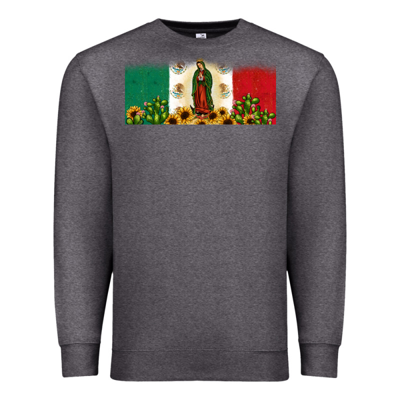 Lady Of Guadalupe Mexican Flag Premium Sweatshirt by JahusDesignShop | Teevron