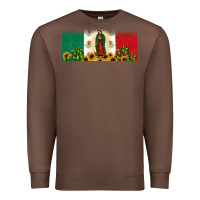 Chestnut lady of guadalupe mexican flag Premium Sweatshirt - JahusDesignShop
