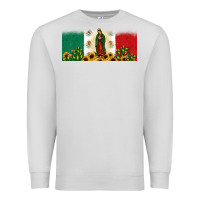 Dove Grey lady of guadalupe mexican flag Premium Sweatshirt - JahusDesignShop