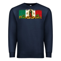 Navy lady of guadalupe mexican flag Premium Sweatshirt - JahusDesignShop
