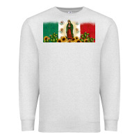 Oatmeal Heather lady of guadalupe mexican flag Premium Sweatshirt - JahusDesignShop