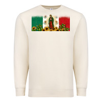 Sandshell lady of guadalupe mexican flag Premium Sweatshirt - JahusDesignShop