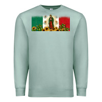Seafoam lady of guadalupe mexican flag Premium Sweatshirt - JahusDesignShop