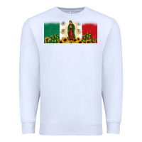White lady of guadalupe mexican flag Premium Sweatshirt - JahusDesignShop