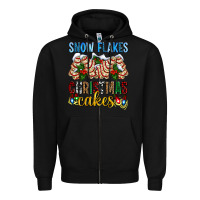 Black snow flakes christmas cakes ado Zipper Hoodie - AdoDesignShop