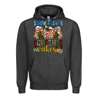 Charcoal Heather snow flakes christmas cakes ado Zipper Hoodie - AdoDesignShop