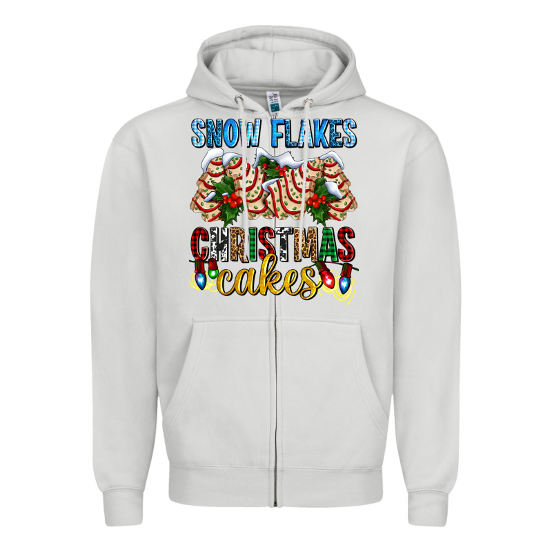 Snow Flakes Christmas Cakes Ado Zipper Hoodie by AdoDesignShop | Teevron
