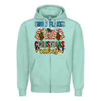 Seafoam snow flakes christmas cakes ado Zipper Hoodie - AdoDesignShop