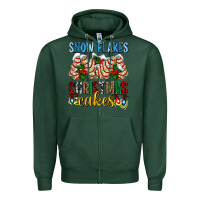 Sports Green snow flakes christmas cakes ado Zipper Hoodie - AdoDesignShop