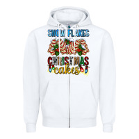 White snow flakes christmas cakes ado Zipper Hoodie - AdoDesignShop