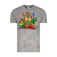 Cloud Rock Mexican Cold Drink With Cactus Sombrero And Tequil Vintage Tee - FaDigitalArtStudio