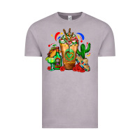 Mexican Cold Drink With Cactus Sombrero And Tequil Vintage Tee | Teevron