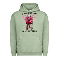 Pigment Oil Green funny i am smitten in my mittens bernie Urban Hoodie - artisFamous