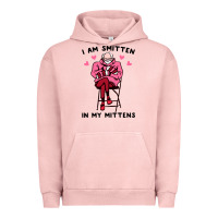 Pigment Salmon funny i am smitten in my mittens bernie Urban Hoodie - artisFamous