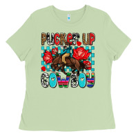 Matcha pucker up cowboy olivia Ladies Tee - OliviaCreatesArt