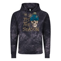 Cloud Black skull tis the season winter Vintage Hoodie - FaDigitalArtStudio