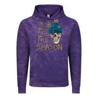 Cloud Purple skull tis the season winter Vintage Hoodie - FaDigitalArtStudio