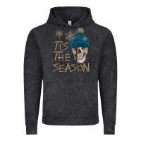 Vintage Black skull tis the season winter Vintage Hoodie - FaDigitalArtStudio