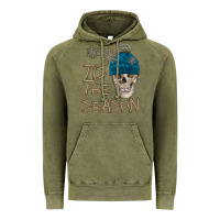 Vintage Olive skull tis the season winter Vintage Hoodie - FaDigitalArtStudio
