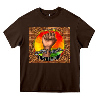 Chocolate Brown juneteenth freedom day Heavy Core Tee - TumblerDesignByShophia