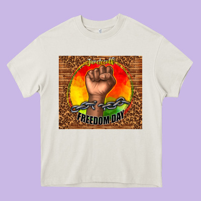 Juneteenth Freedom Day Heavy Core Tee Designed By Tumblerdesignbyshophia