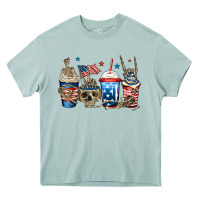 Arona 4th of july skeleton coffee cups Heavy Core Tee - Jasminsmagicworld