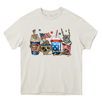 Cream 4th of july skeleton coffee cups Heavy Core Tee - Jasminsmagicworld