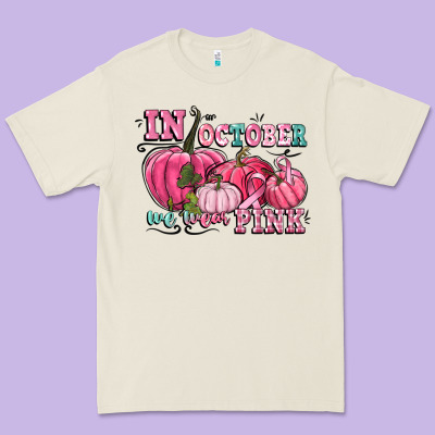 In October We Wear Pink Premium Tee Designed By Cowgirlartshop
