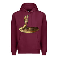 Burgundy king cobra snake Premium Hoodie - LillyAllenDesigns