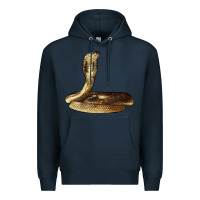 Navy king cobra snake Premium Hoodie - LillyAllenDesigns