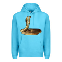 Ocean Blue king cobra snake Premium Hoodie - LillyAllenDesigns