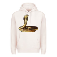 Pale Pink king cobra snake Premium Hoodie - LillyAllenDesigns