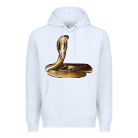 White king cobra snake Premium Hoodie - LillyAllenDesigns