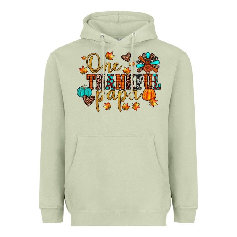 One Thankful Papa Heavyweight Hoodie by JahusDesignShop | Teevron