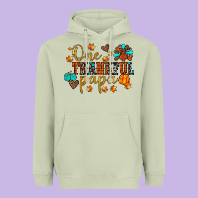 One Thankful Papa Heavyweight Hoodie Designed By Jahusdesignshop