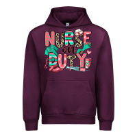 Mauve Wine nurse on duty Urban Hoodie - RanaPortraitStore