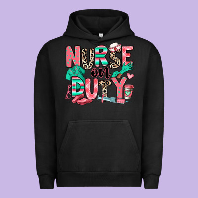 Nurse On Duty Urban Hoodie Designed By Ranaportraitstore